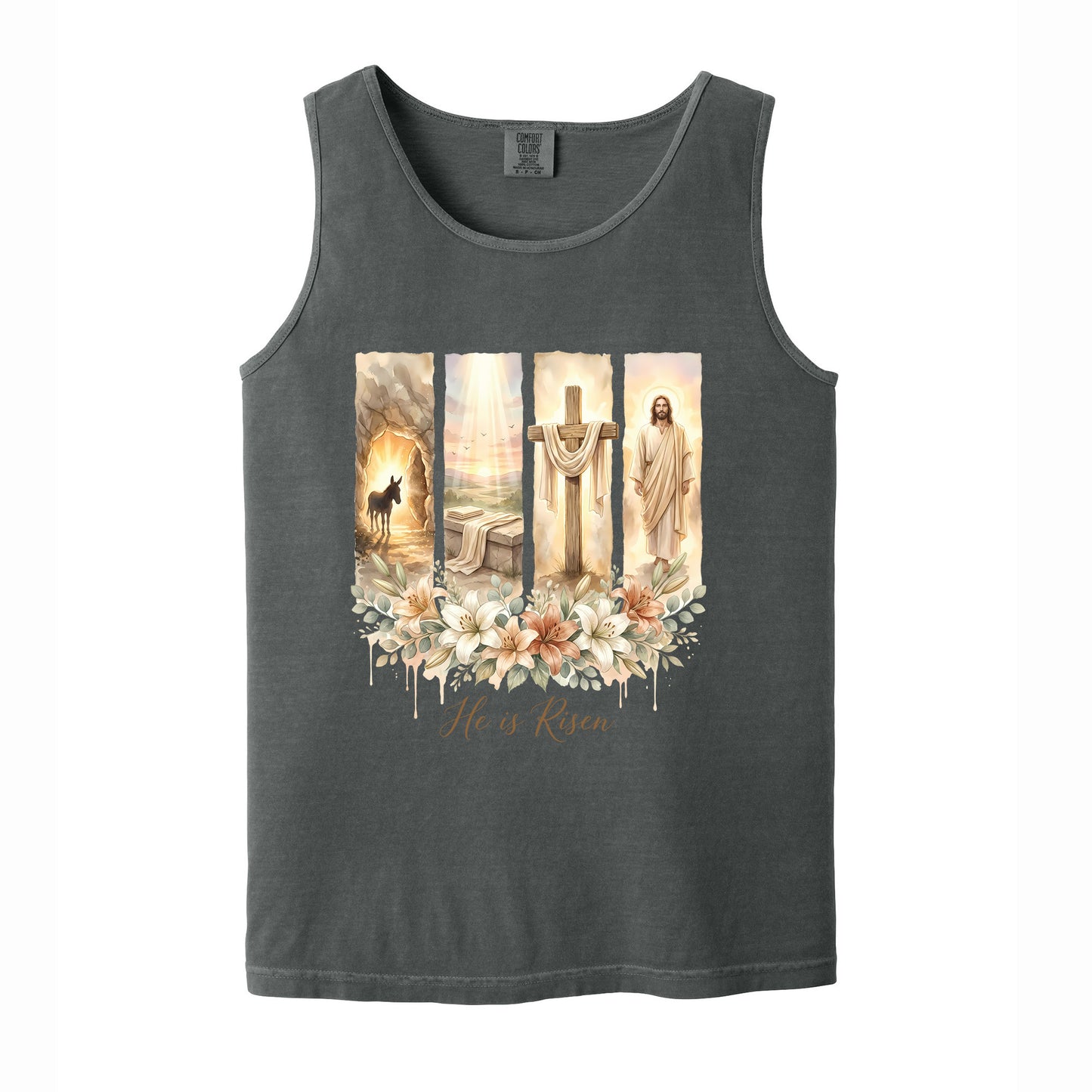 Christian Easter Floral Comfort Colors T Shirt