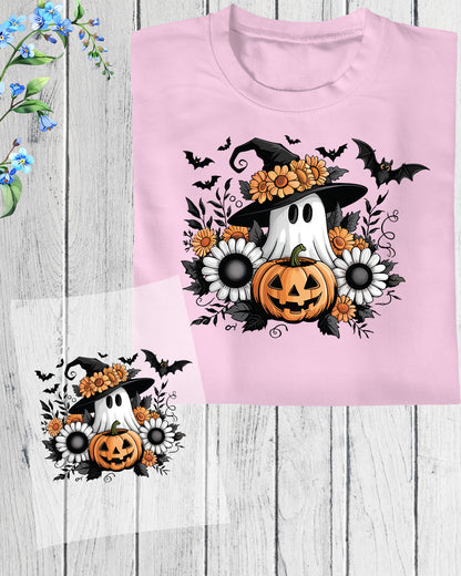 Ghost Witch Pumpkin Fall Clipart DTF Transfer