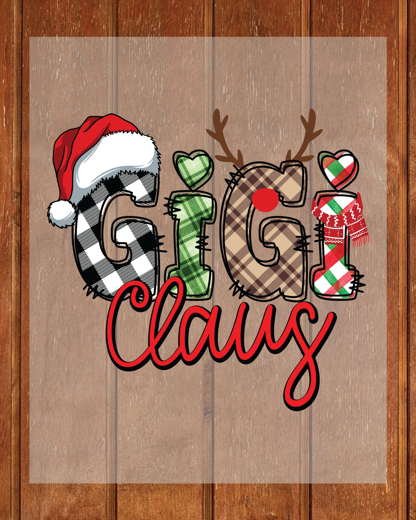 Gigi Claus Christmas DTF Transfers