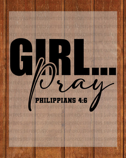 Girl Pray DTF Transfer Heat Transfer