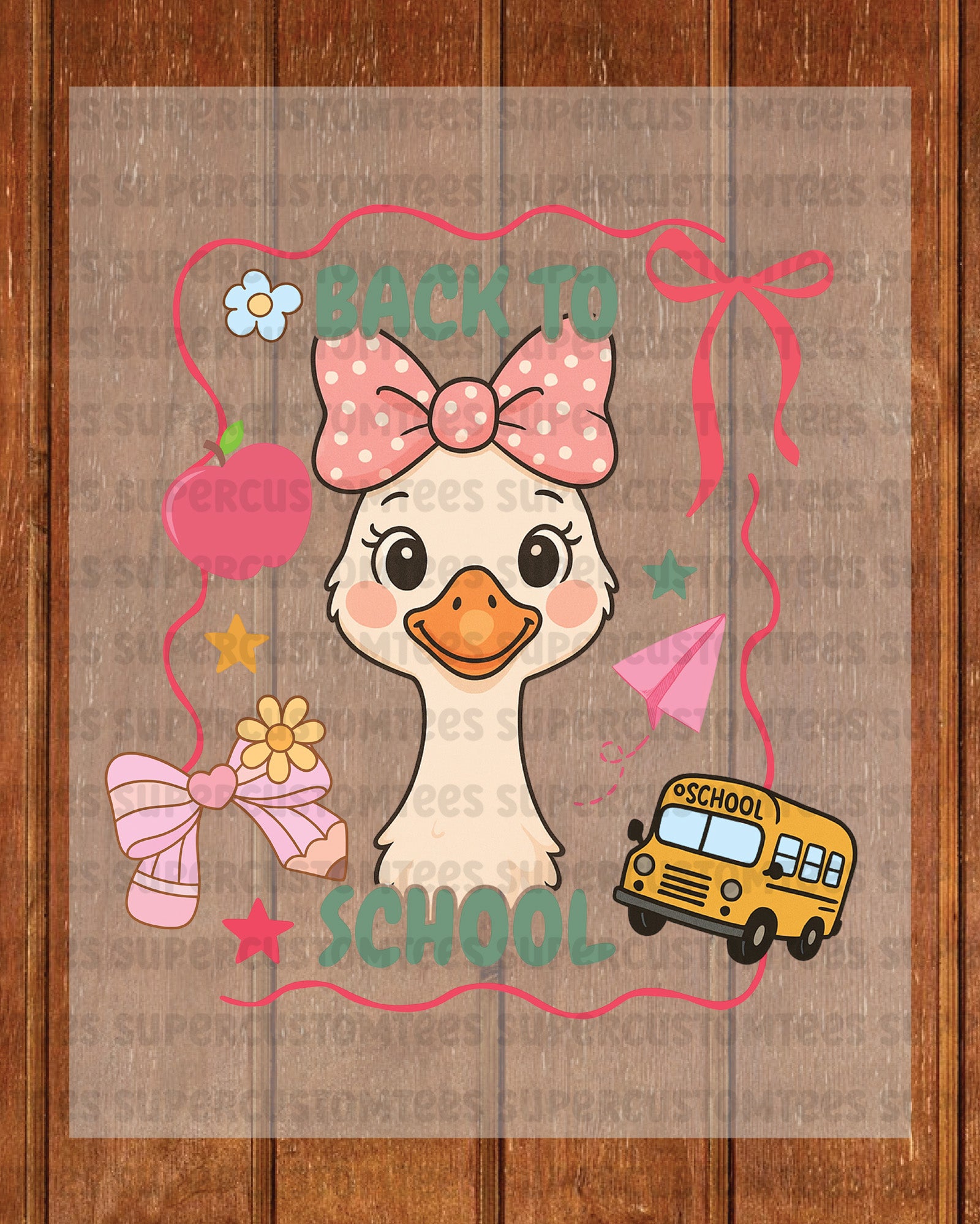 Girls School Goose DTF Transfer Ready to Press