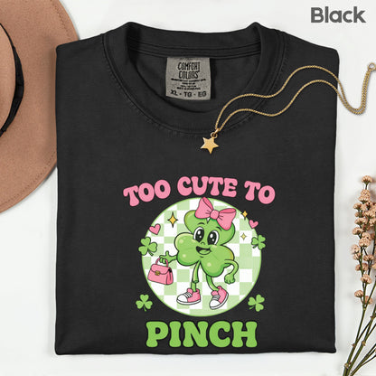 Girls St Patrick’s Day Shirts Too Cool to Pinch Shamrock Sweatshirt Saint Patrick Party Tees Irish Green Sweater For Men Women Kids