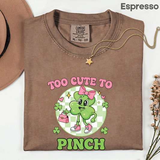 Girls St Patrick’s Day DTF Transfer ready to Press Too Cute to Pinch Heat Transfer for Shirts Irish UV Sticker Prints Iron on Transfer