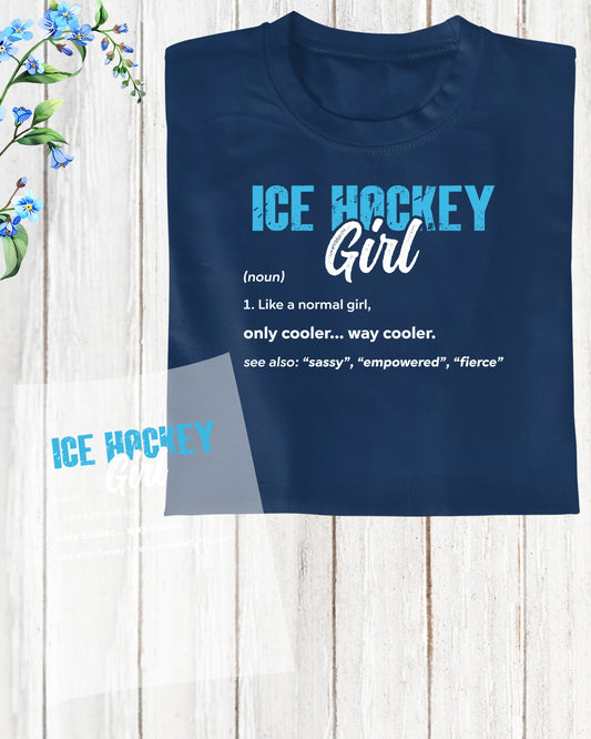 Ice Hockey Girl Definitions DTF Transfer Film