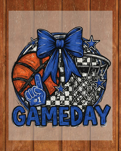 Girly Basketball Bow DTF Transfer