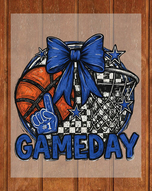 Girly Basketball Bow DTF Transfer