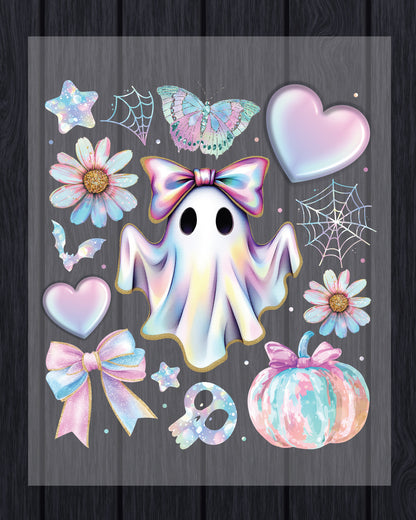 Girly Halloween Ghost Floral Ghost DTF Transfer
