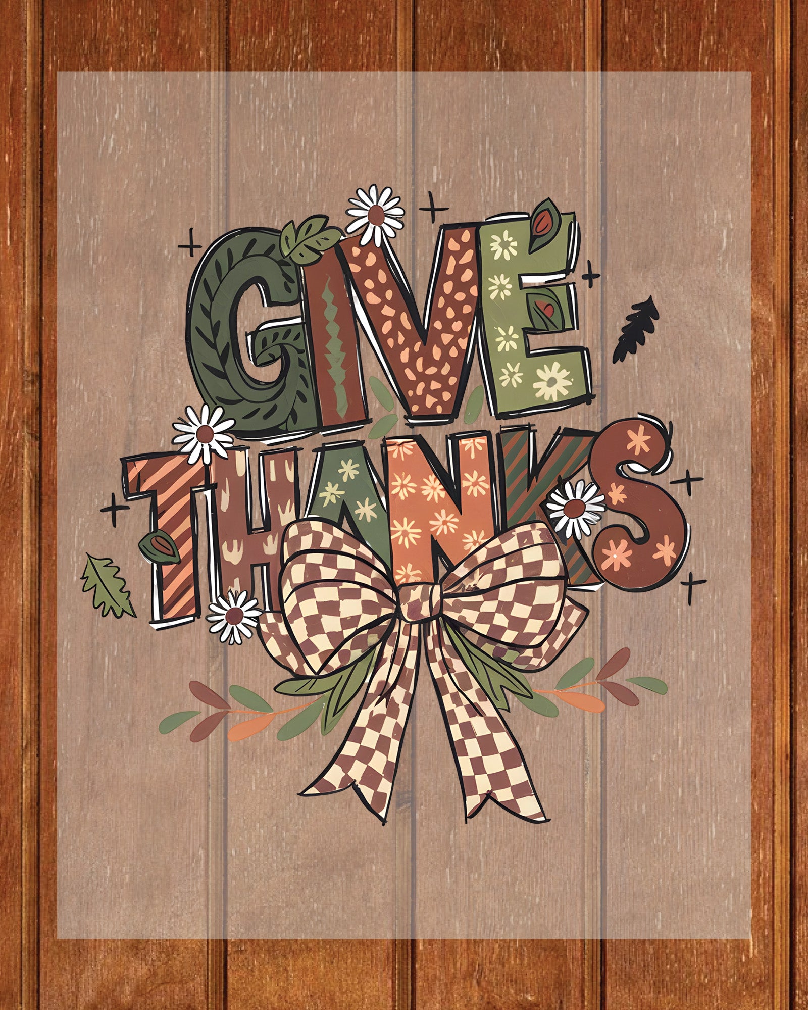 Give Thankful Coquette Thanksgiving DTF Transfer, Holiday Heat Press Design, Thanksgiving Shirt Print, UV DTF Sticker, Fall Gift Idea