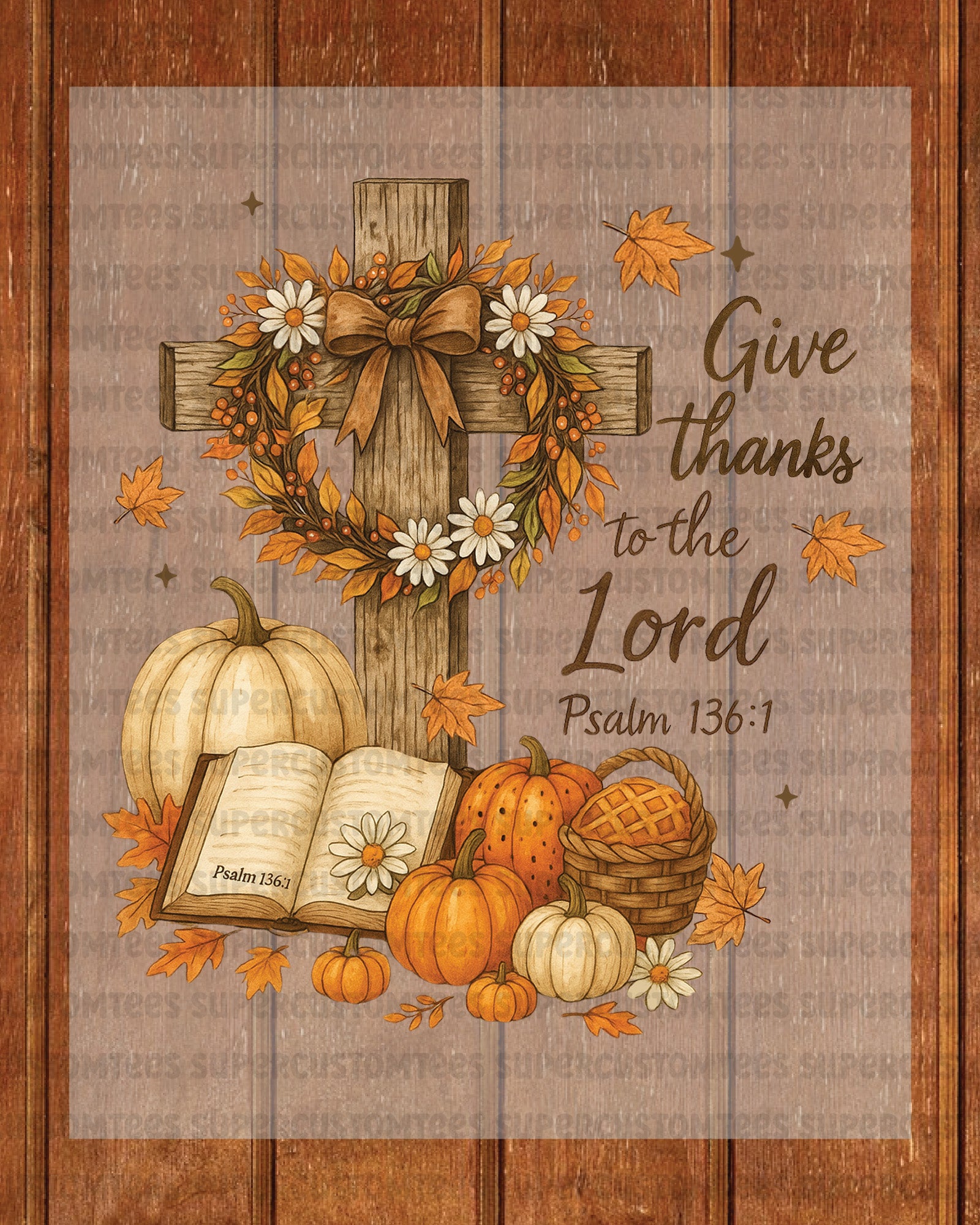 Give Thanks to the Lord-Christian Fall Heat Transfer