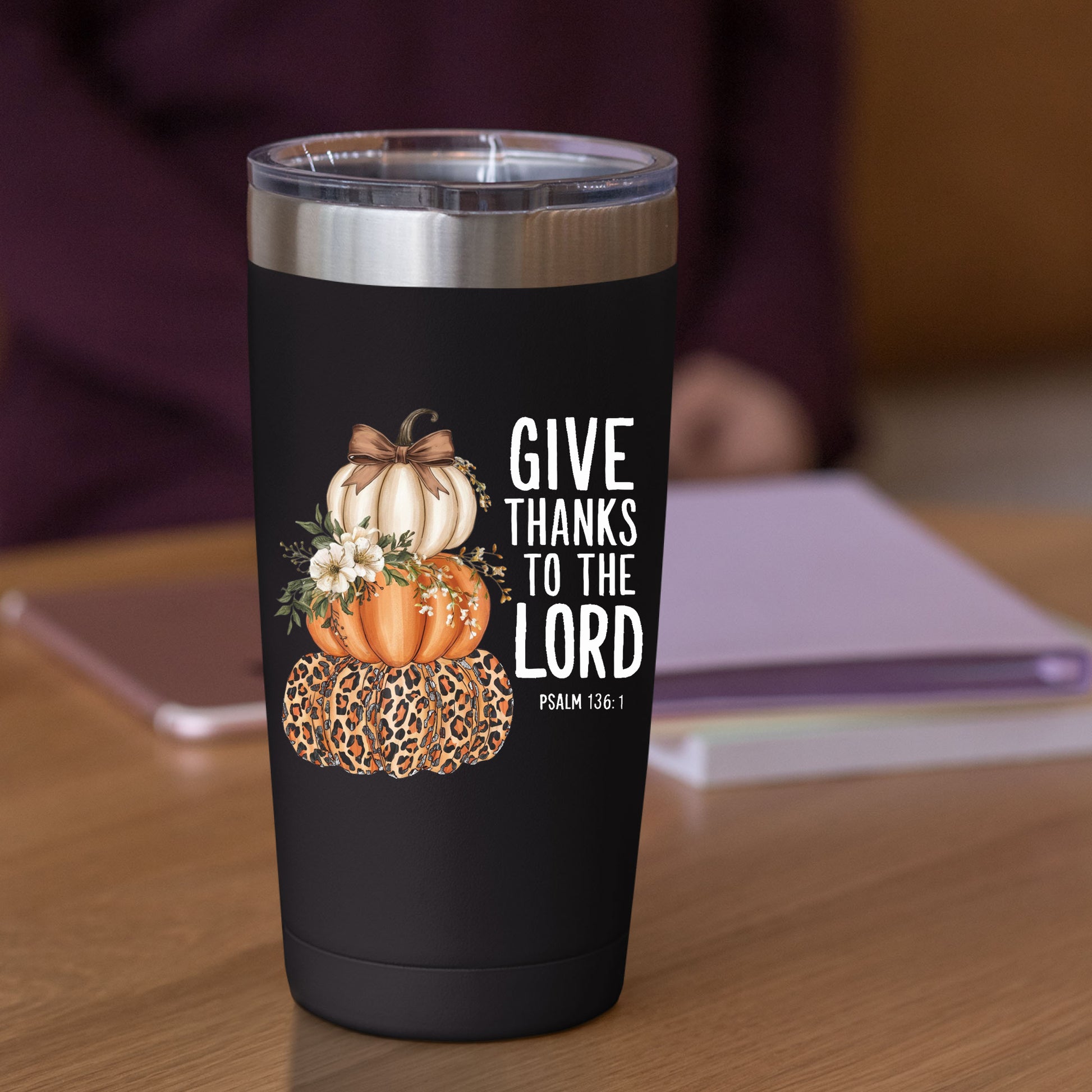 Give Thanks to the Lord Fall Pumpkin DTF Transfer