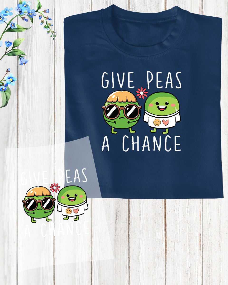 Give Peas a Chance DTF Transfer Film