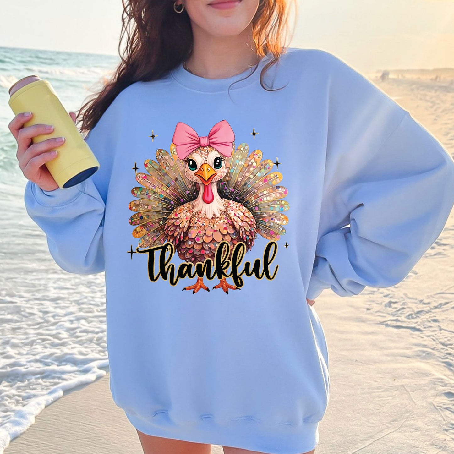 Glitter Coquette Turkey DTF Transfer Ready to Press