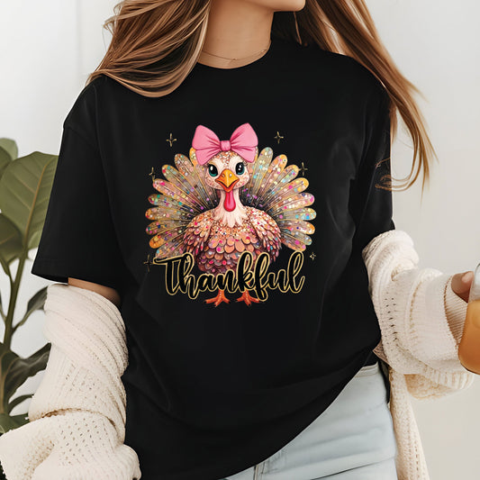 Glitter Coquette Turkey DTF Transfer Ready to Press