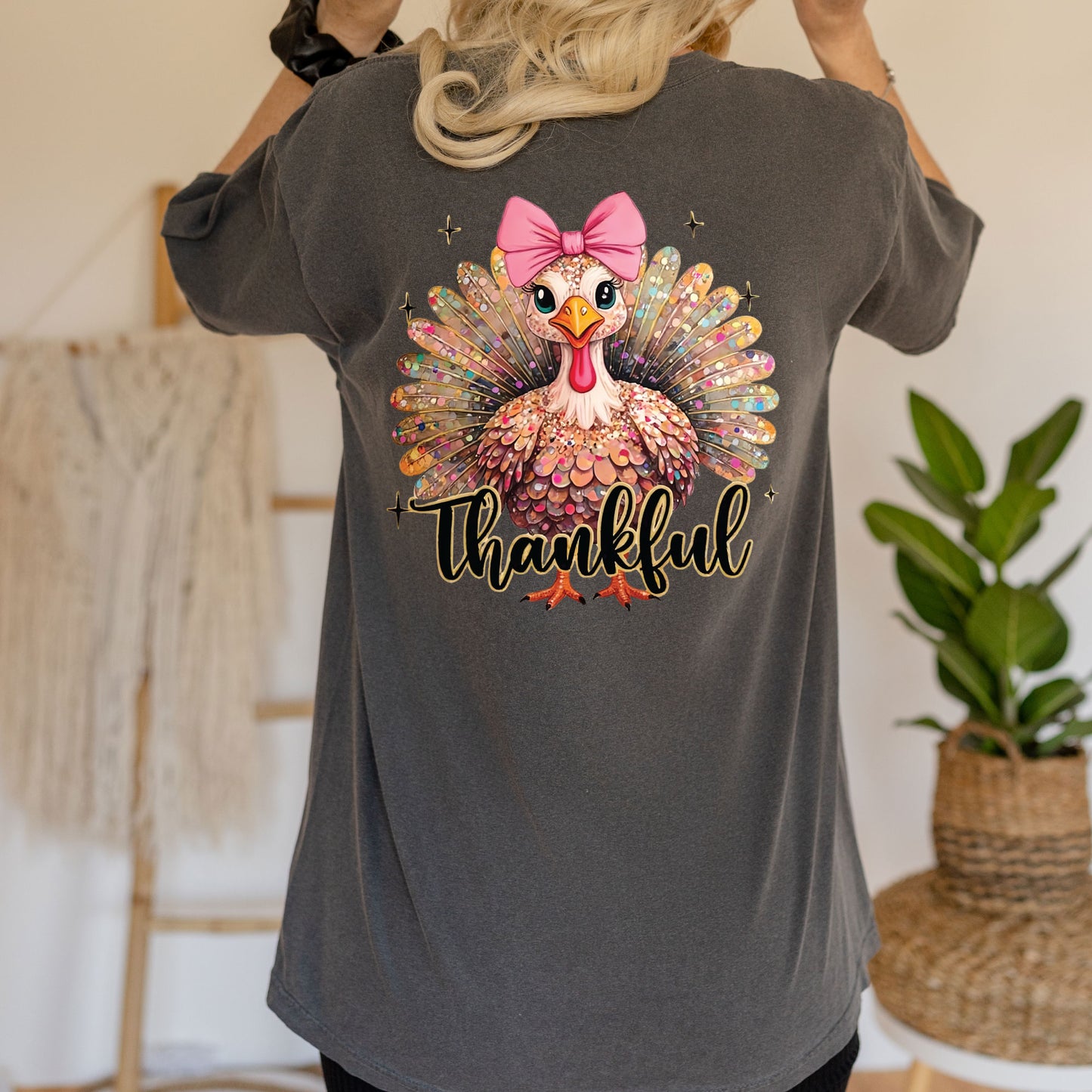 Glitter Coquette Turkey DTF Transfer Ready to Press