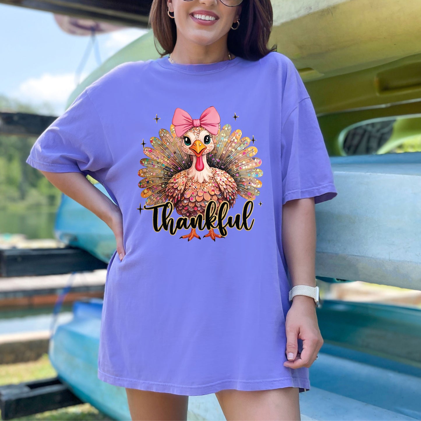Glitter Coquette Turkey DTF Transfer Ready to Press