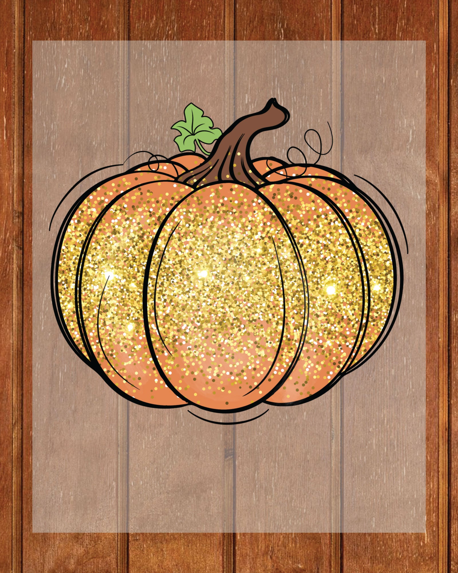 Glitter Pumpkin DTF Transfer
