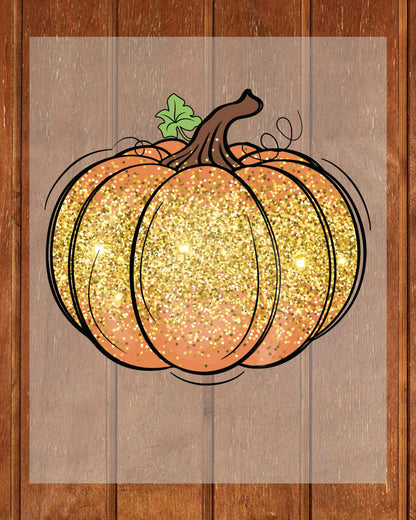 Glitter Pumpkin DTF Transfer
