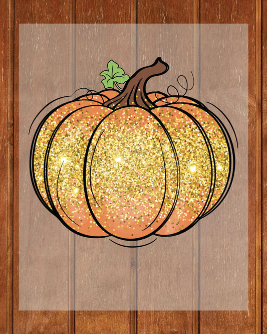 Glitter Pumpkin DTF Transfer