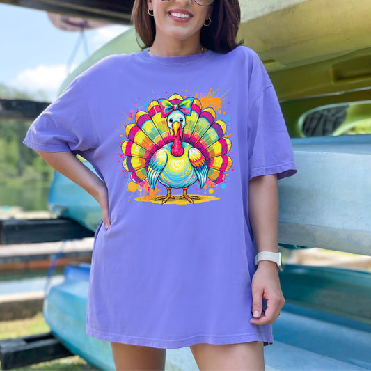 Glitter Thanksgiving Turkey DTF Transfer