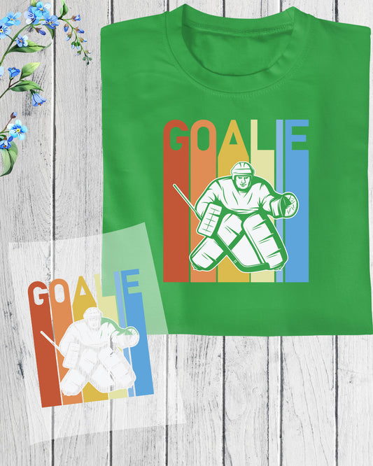 Goalie Retro Vintage Ice Hockey DTF Transfer Film