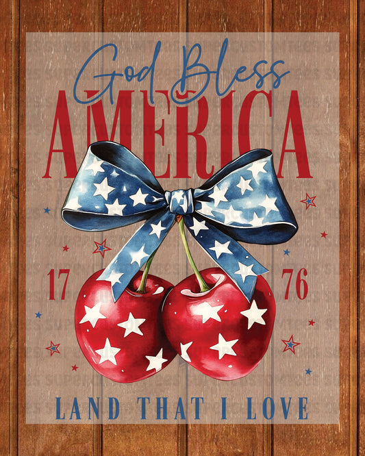 God Bless America DTF Transfer Ready To Press