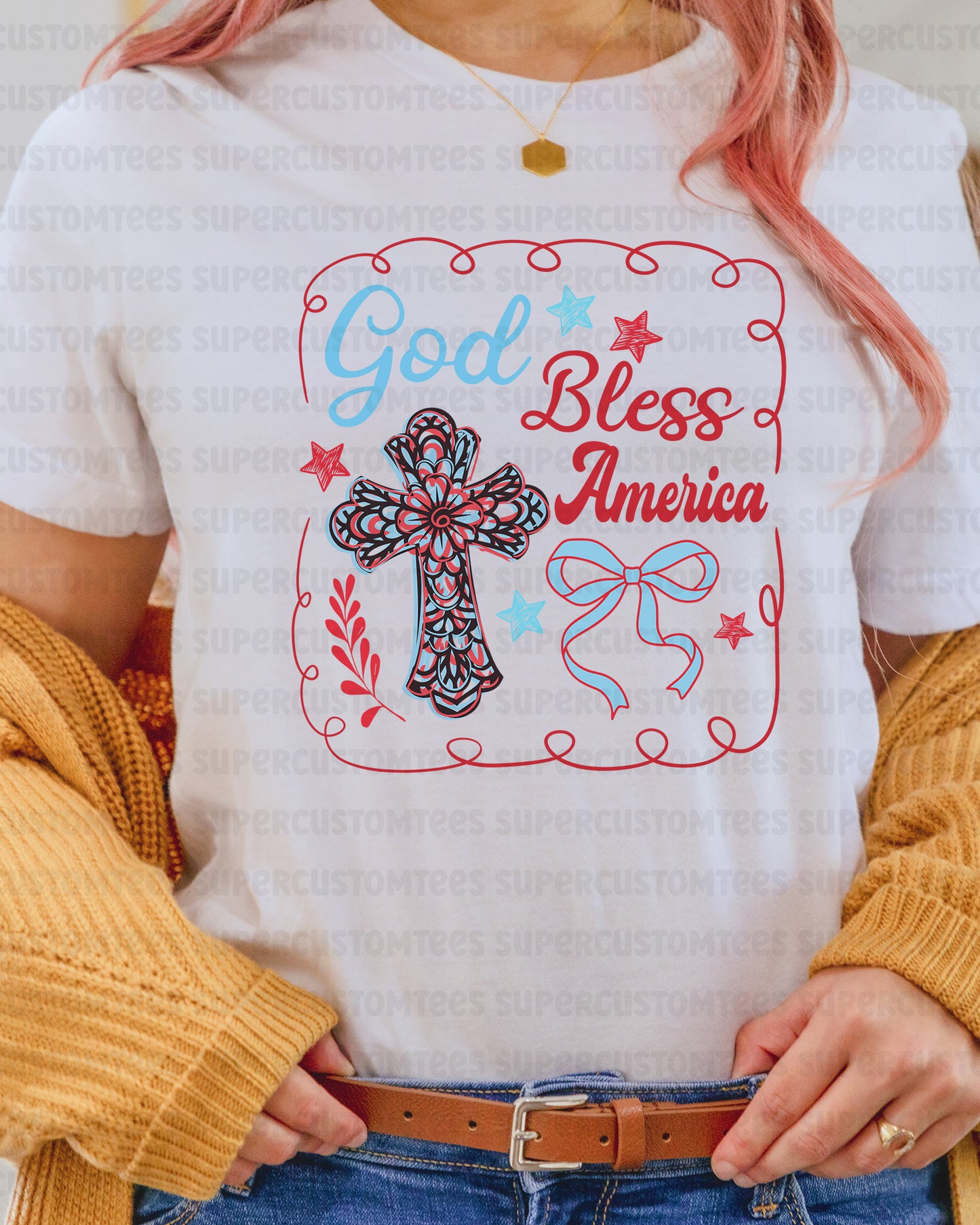God Bless America DTF Transfer Ready to Press