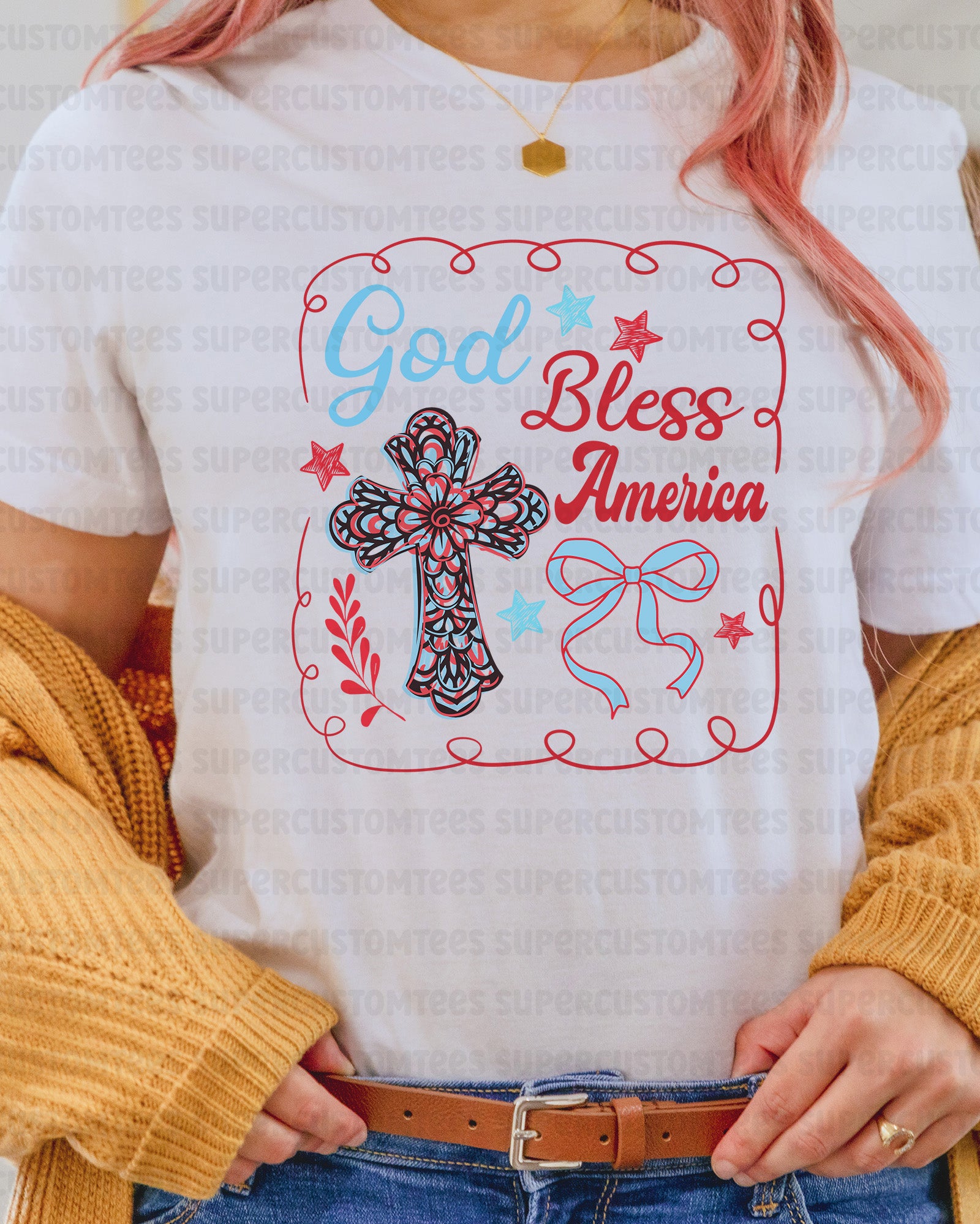 God Bless America DTF Transfer Ready to Press