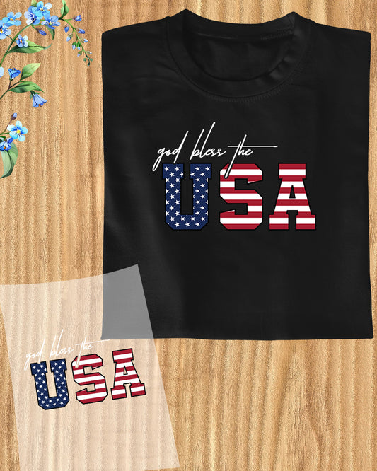 God Bless The USA DTF Transfer Film