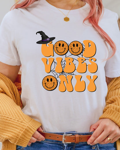 Good Vibes Only Halloween DTF Transfer