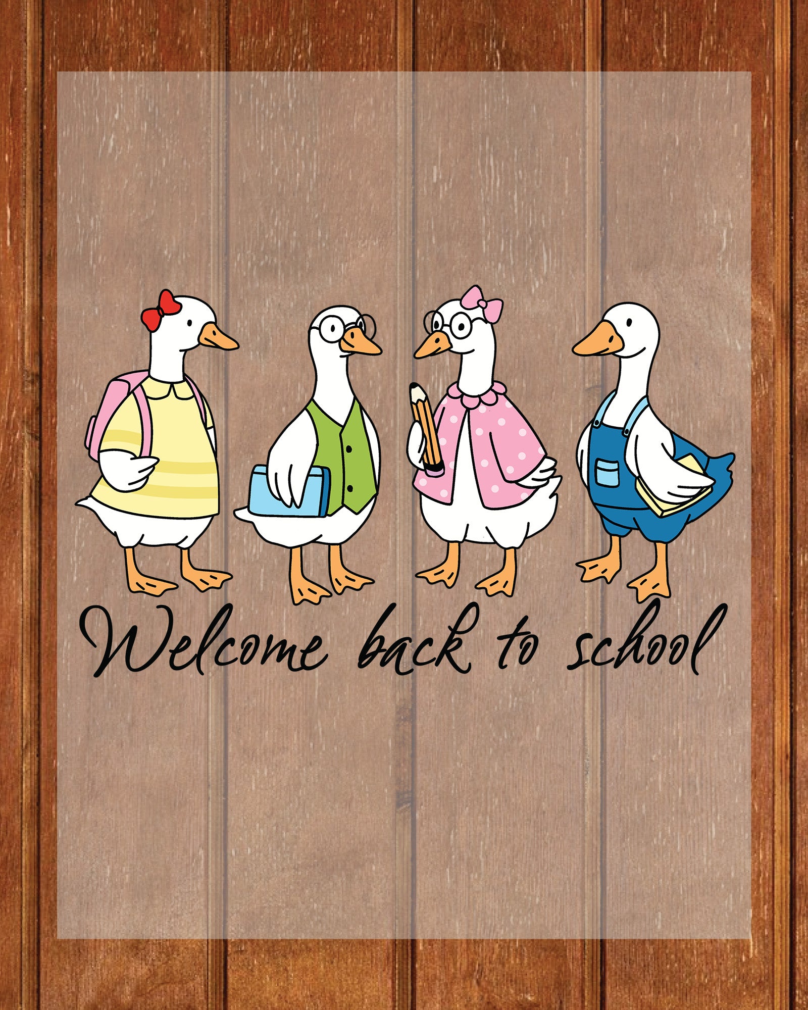 Goose Back to School Cute Goose DTF Transfer