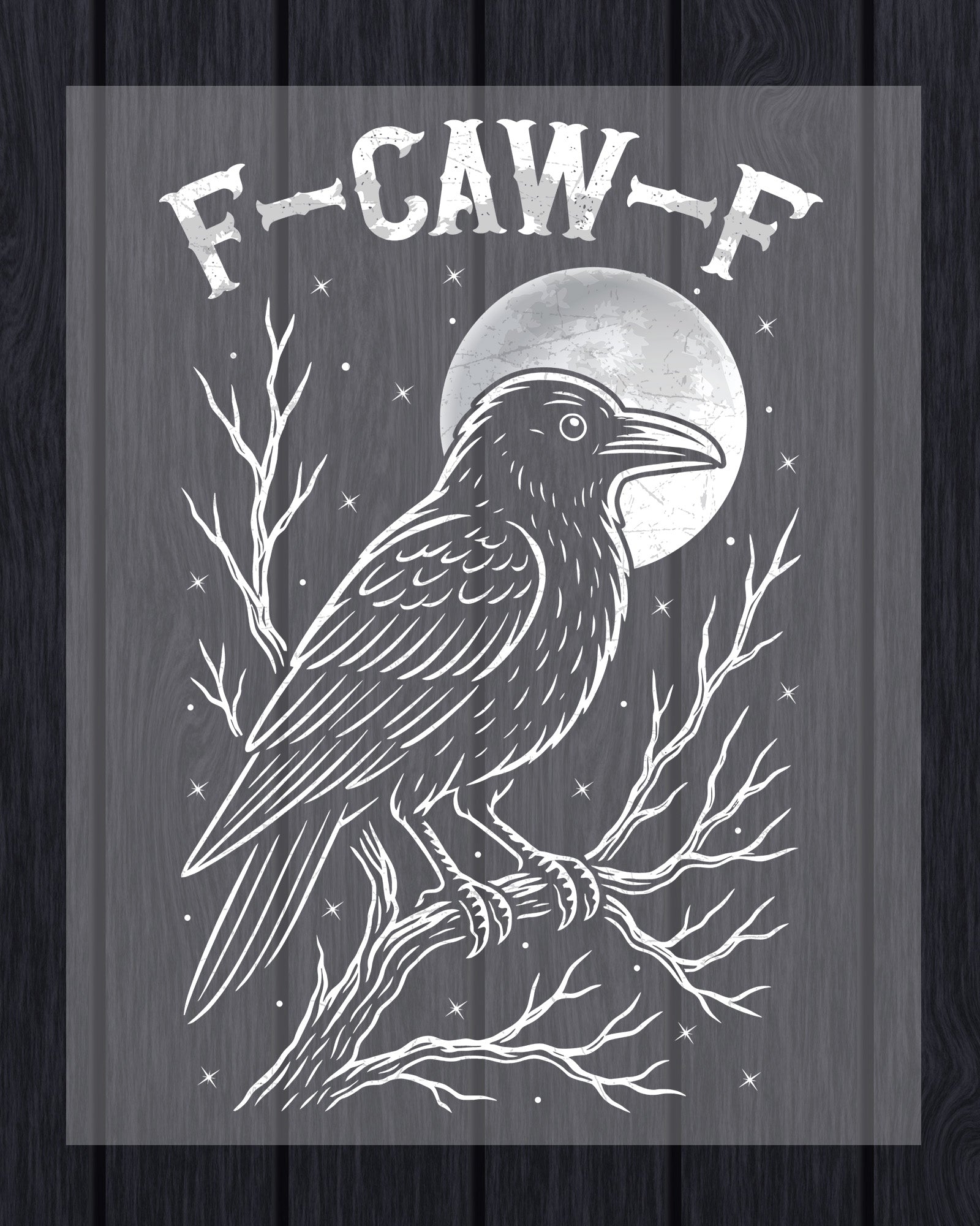 Gothic Halloween  Black Crow  DTF Transfer