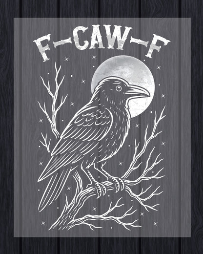Gothic Halloween  Black Crow  DTF Transfer