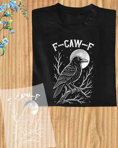 Gothic Halloween  Black Crow  DTF Transfer