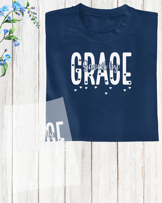 Saved By Grace Bible Verse DTF Transfer Film