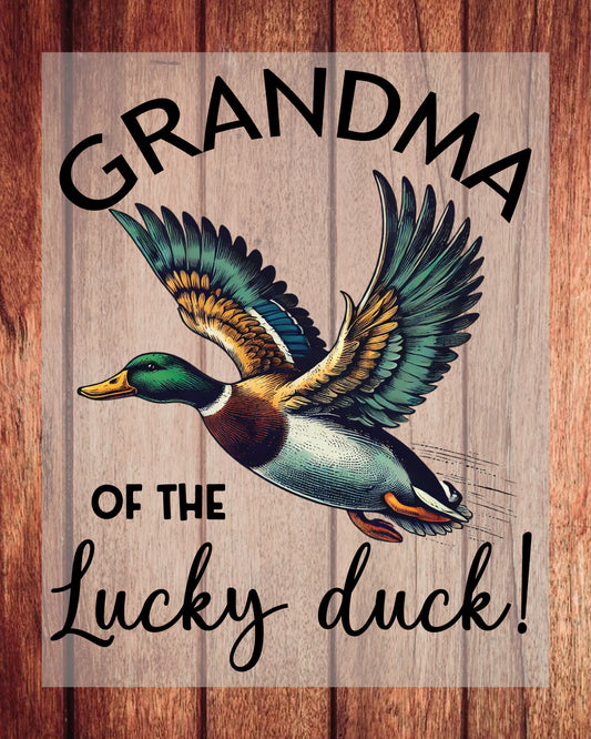 Grandma of The Lucky Duck DTF Transfer