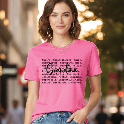 Grandma Shirt Grandma Appreciation Womens Tees Gigi Mimi Nana Shirts Ladies Grandma Word Top Tees Grammy Nonna Gifts