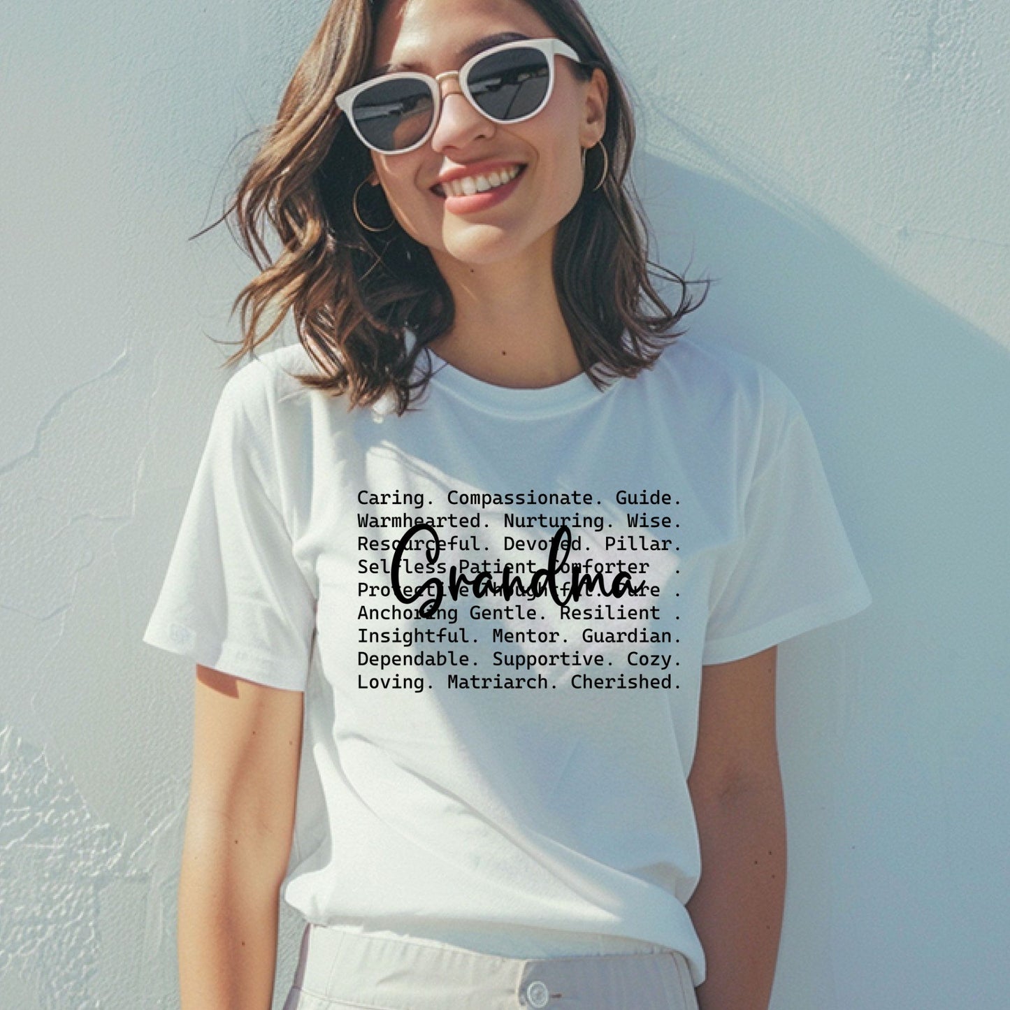 Grandma Shirt Grandma Appreciation Womens Tees Gigi Mimi Nana Shirts Ladies Grandma Word Top Tees Grammy Nonna Gifts
