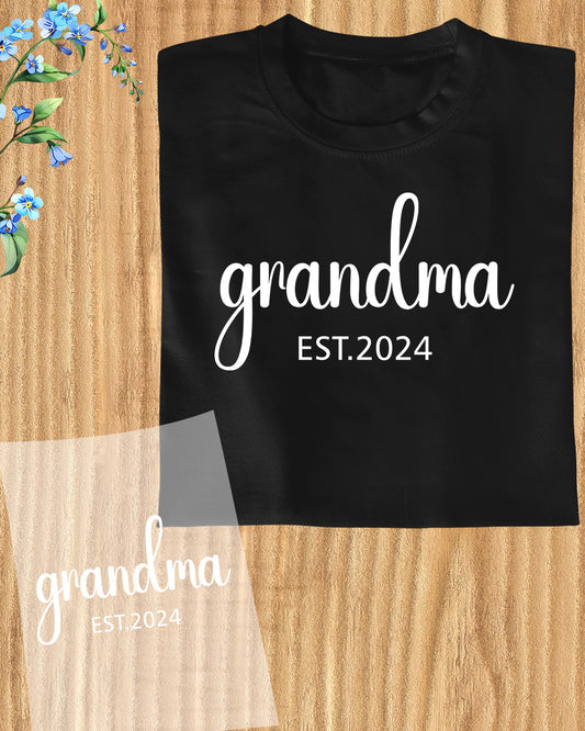 Grandma Est 2024 Gift DTF Transfer Film