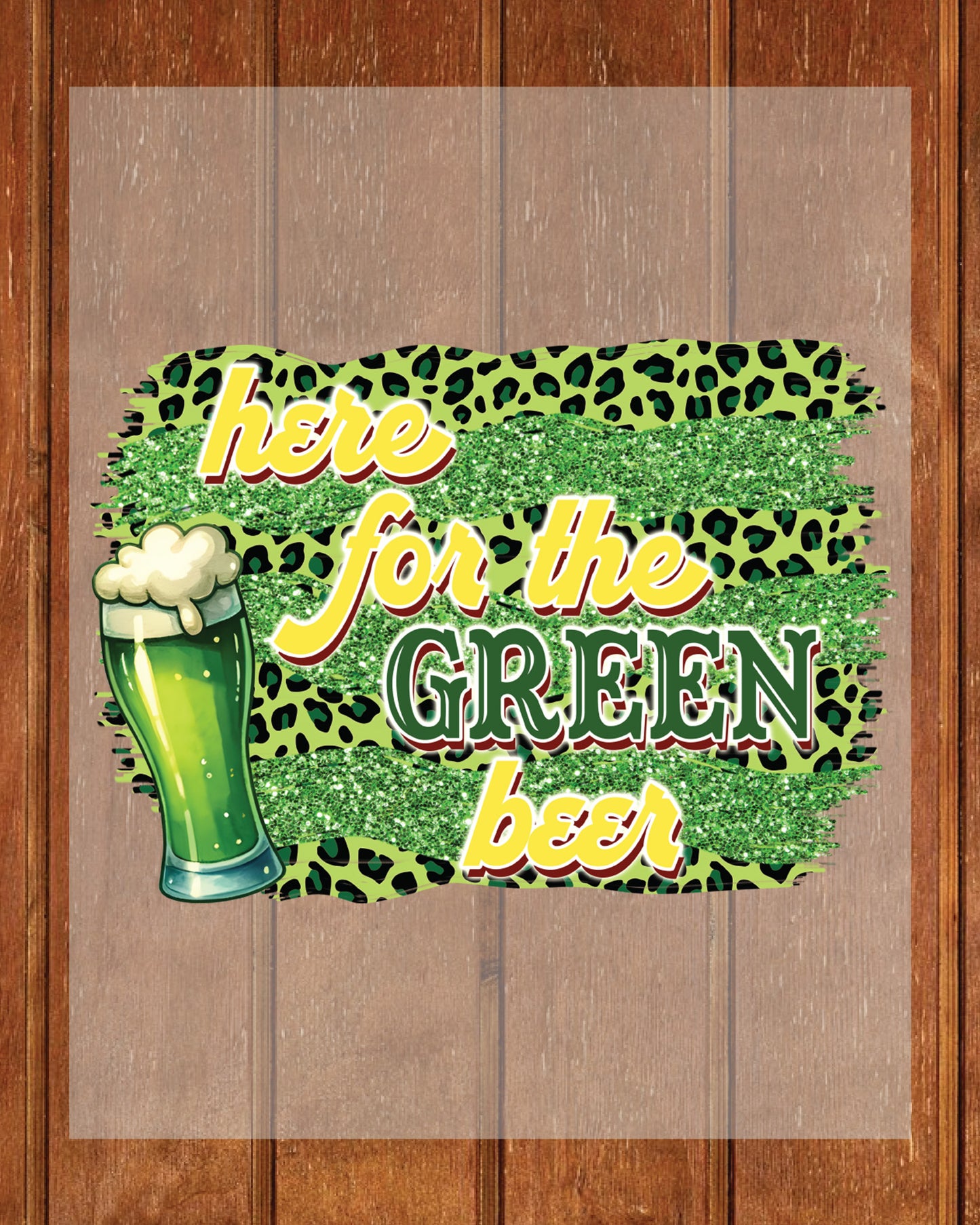 Green Bear St Patricks Heat Transfer
