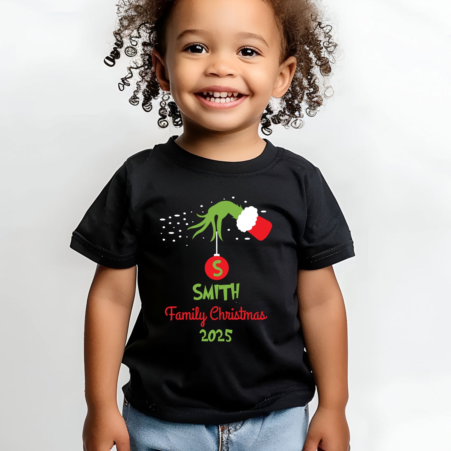 Grinch Personalized Family Christmas 2025 Sweatshirt Custom Name X-mas T Shirts