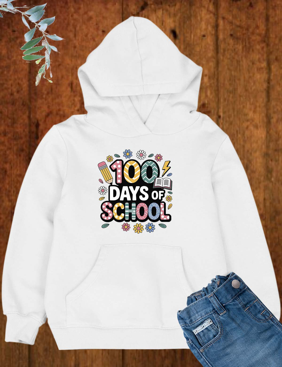 Groovy Pencil 100 Days of School DTF Transfer, Ready to Press Heat Transfer for Shirts, Fun 100 Days of School Kids Design, UV Sticker
