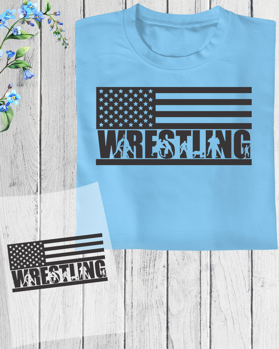 Wrestling USA Flag DTF Transfer Film