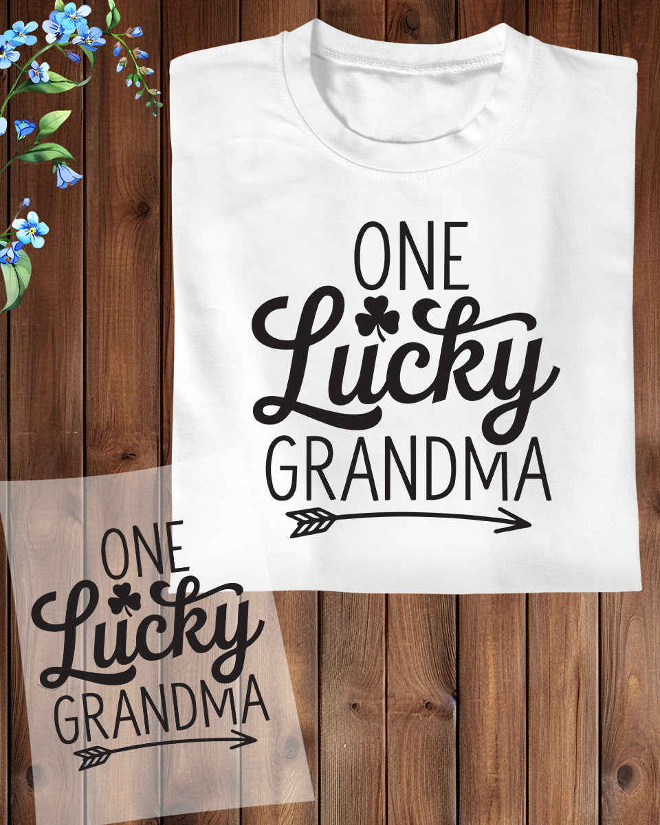 One Lucky Grandma St Patrick's Day DTF Transfer Film