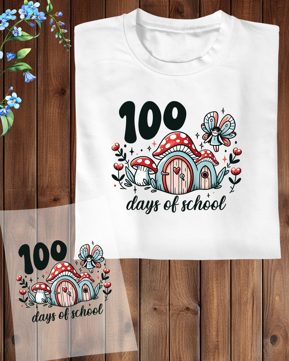 100 Days of School Floral DTF Transfer Film