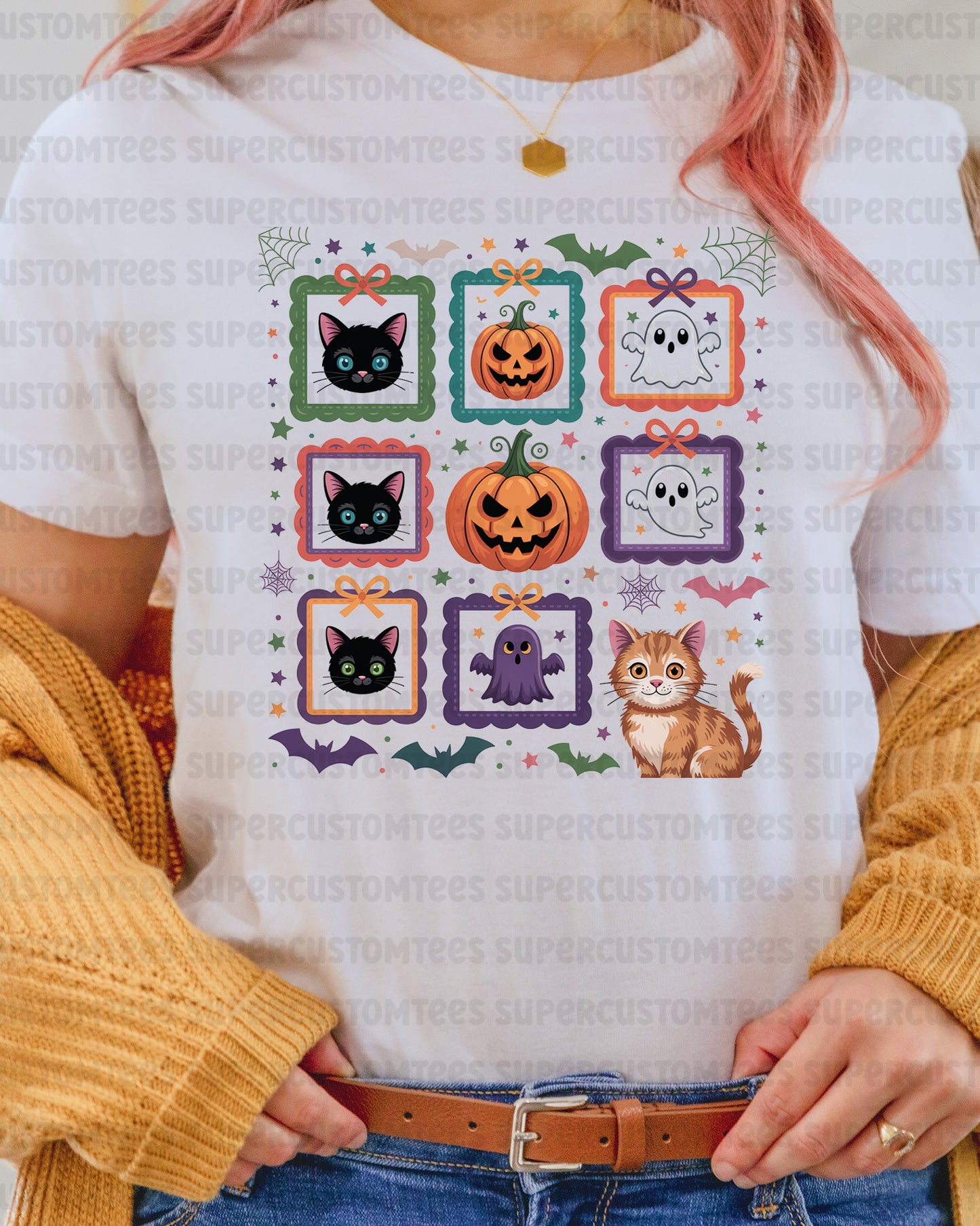 Halloween Coquette Cat Heat Transfer ready to Press