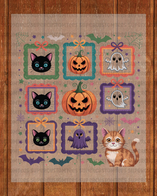 Halloween Coquette Cat Heat Transfer ready to Press
