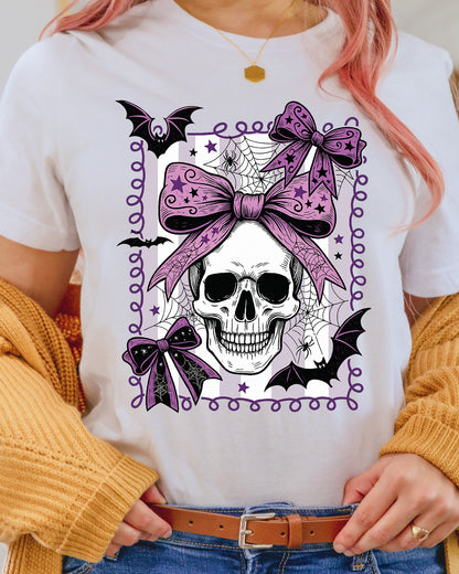 Halloween Coquette Skull Bow Autumn DTF Transfer