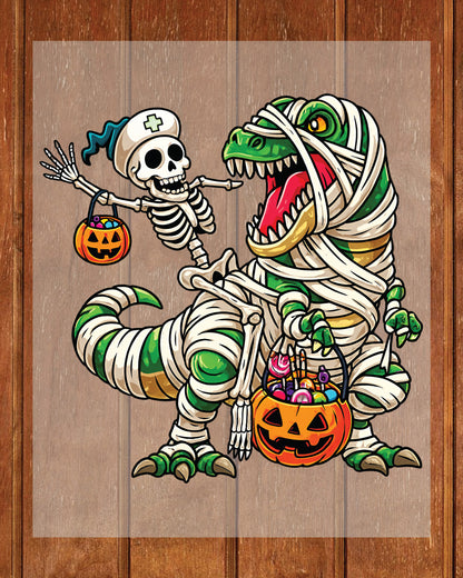 Halloween Dinosaur DTF Transfer