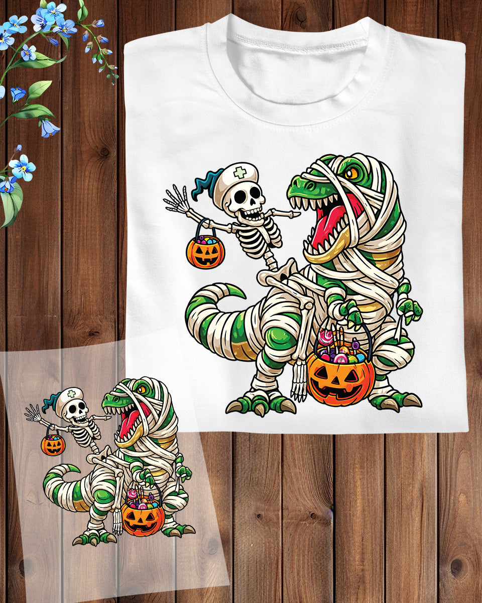 Halloween Dinosaur DTF Transfer