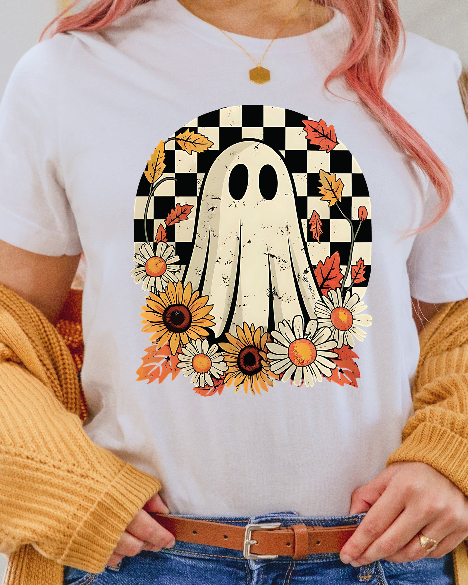 Halloween Fall Ghost Girly DTF Transfer